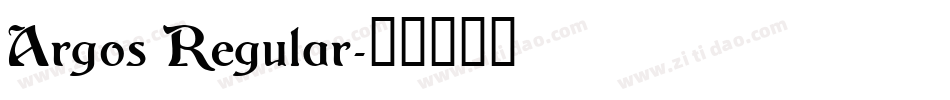 Argos Regular字体转换
